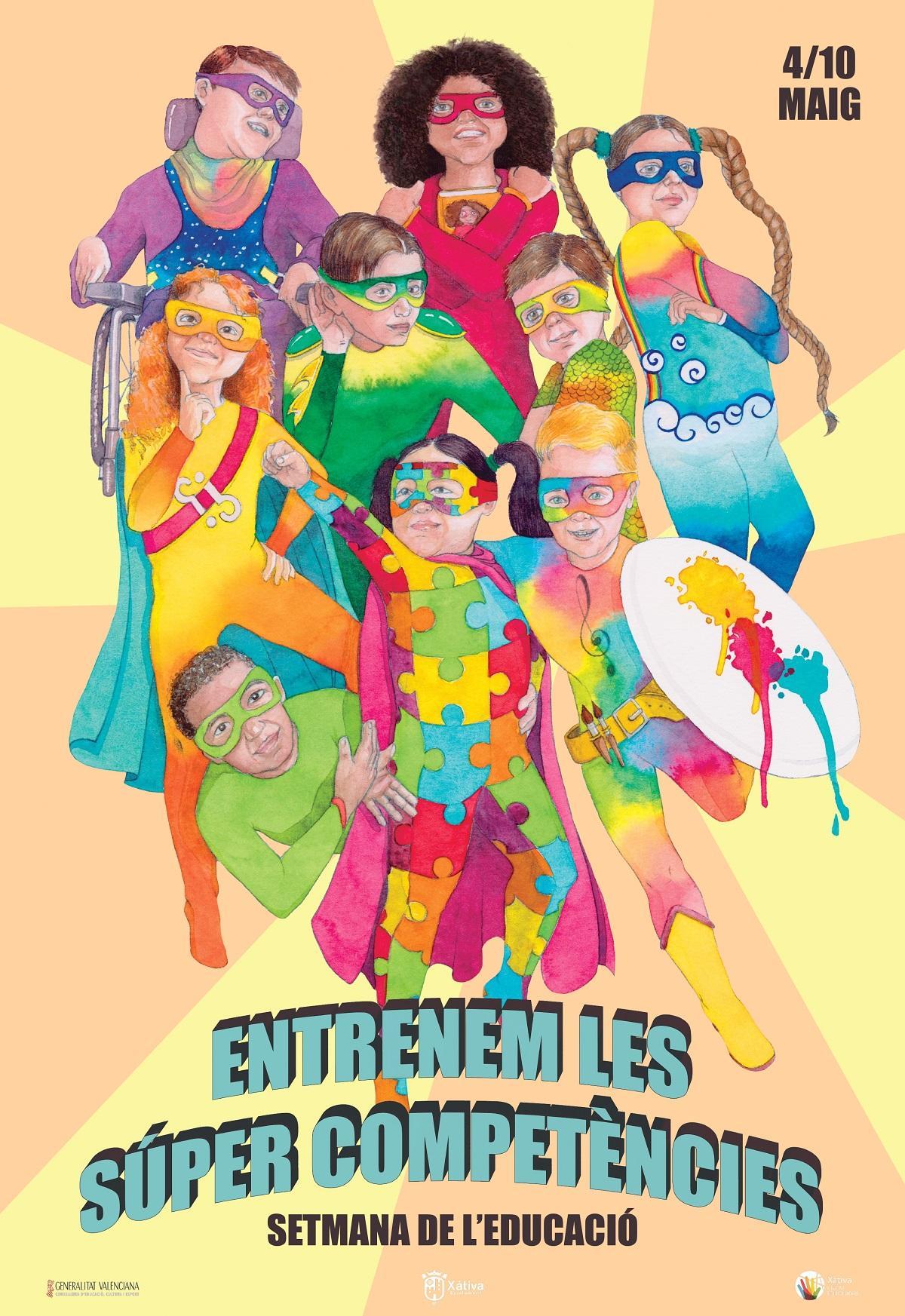 Cartel de la edición 2026 de la Semana de la Educación de Xàtiva.