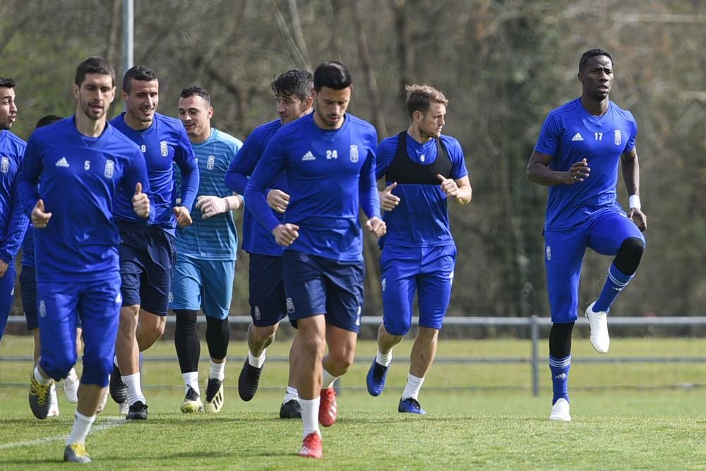 Entrenamiento del Oviedo en El Requexón