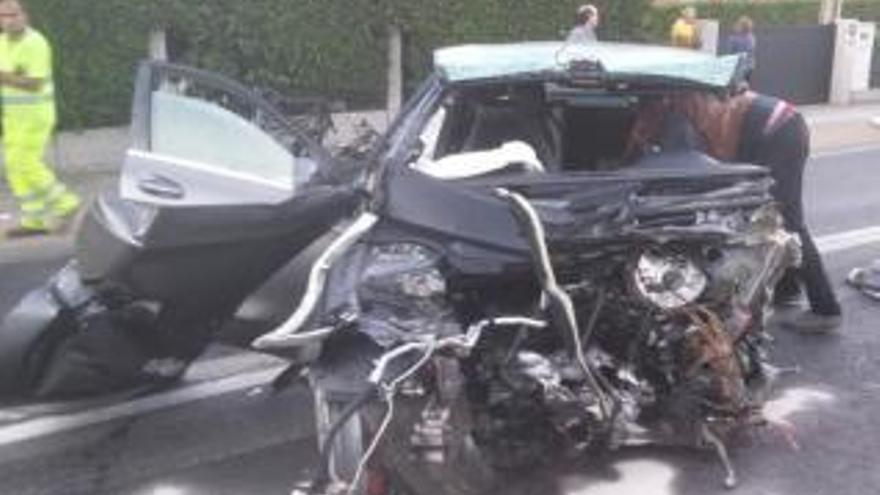 Cinco heridos graves en un accidente en Gondomar