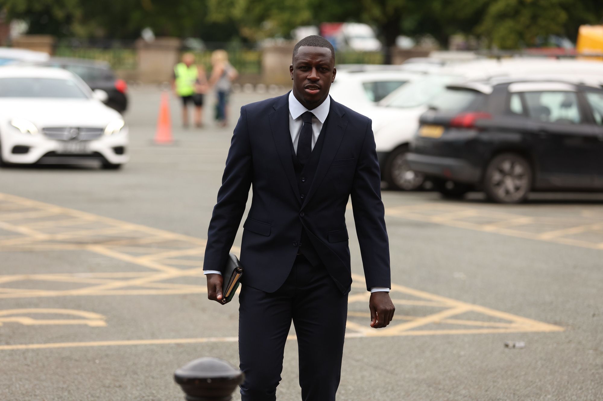 Benjamin Mendy acudiendo al tribunal de Chester, Inglaterra