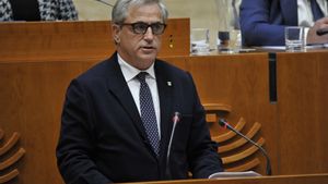 El consejero de Gestión Forestal y Mundo Rural, Ignacio Higuero, en su comparecencia en el Pleno de la Asamblea.