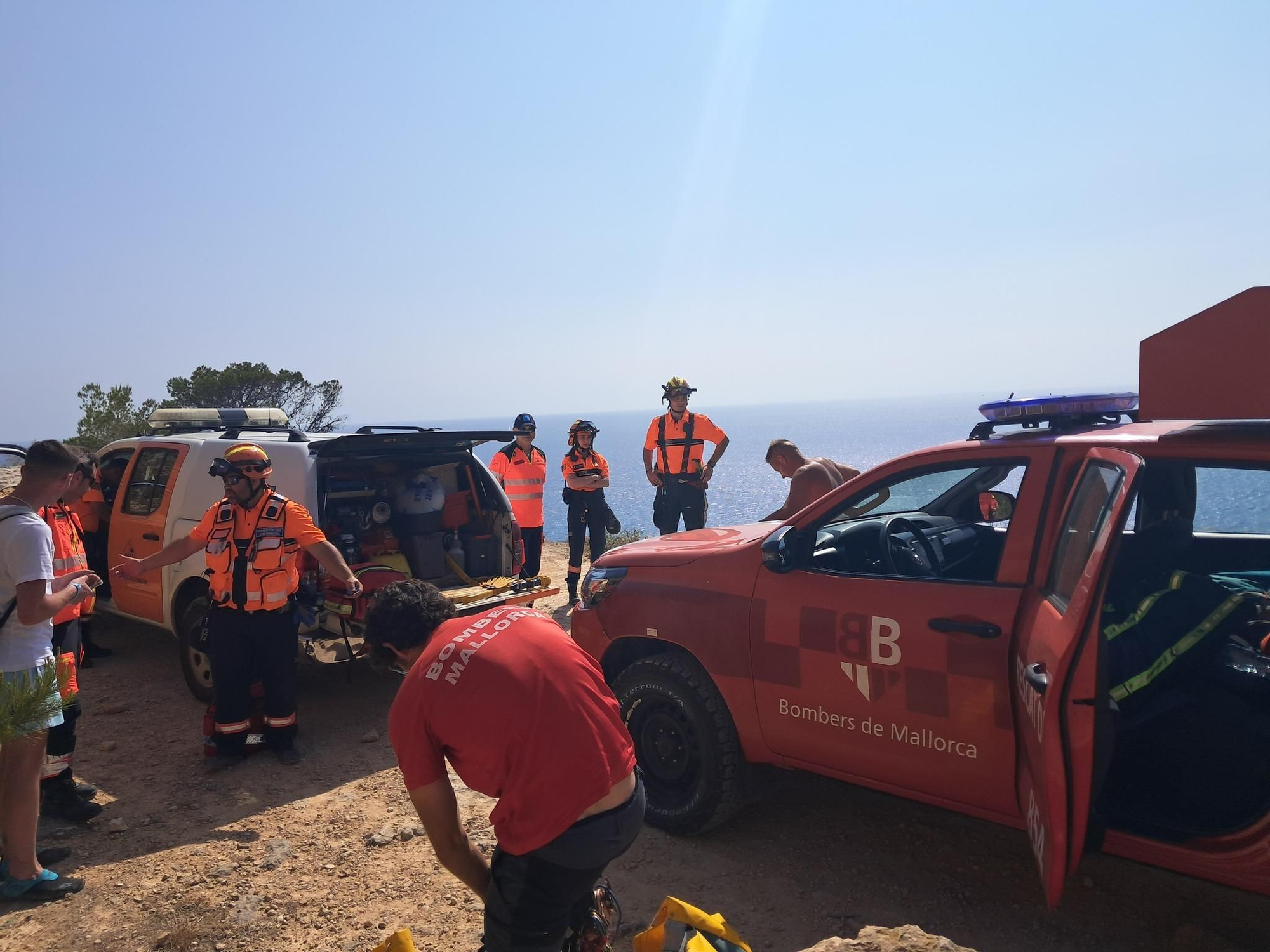Rescate de un hombre que cayó por un acantilado en Llucmajor