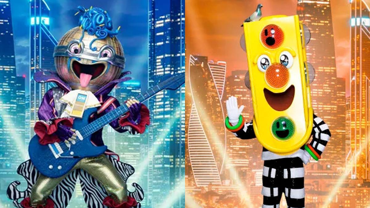 Micrófono y Semáforo, primeros desenmascarados de 'Mask Singer 5'.