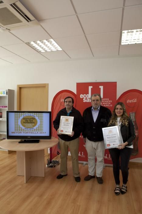 Entrega de premios del concurso de tortillas en El Entrego