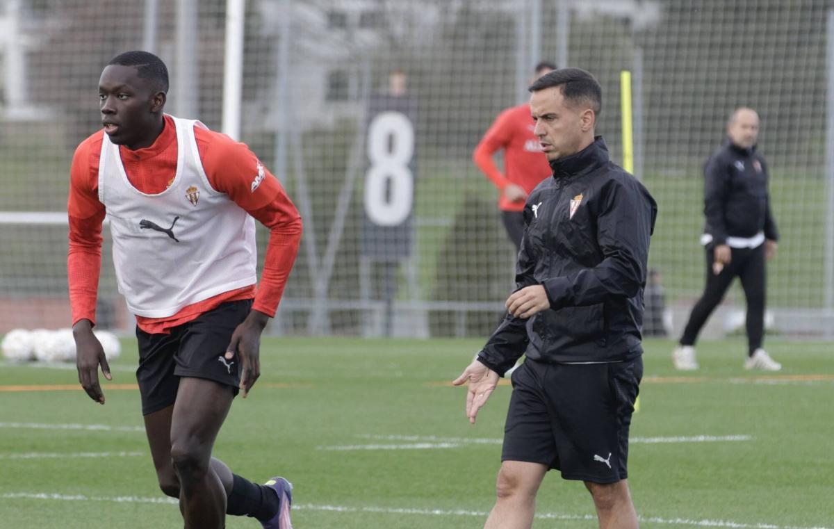 Amadou y Borja Jiménez, en Mareo.