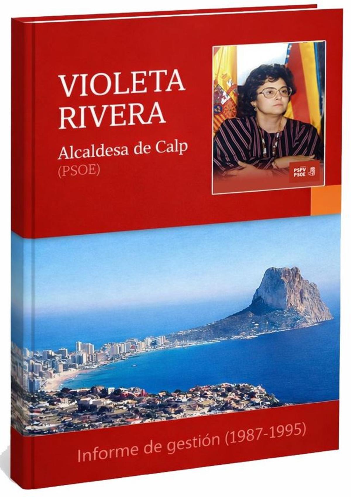 Portada del libro de Violeta Rivera que se presenta este viernes en Calp