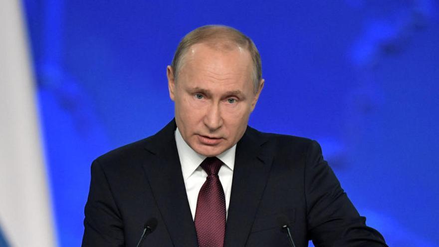 Vladimir Putin, durante un discurso.