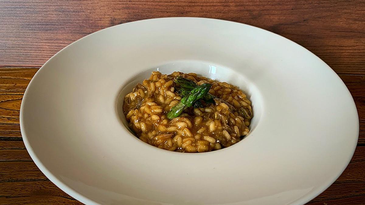 Arroz meloso con carrilleras.