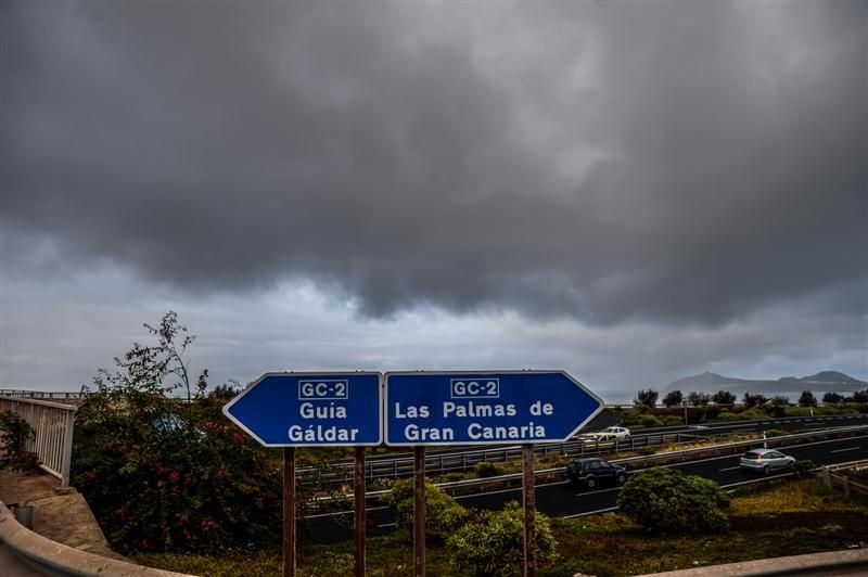 Lluvia y nubes en Gran Canaria