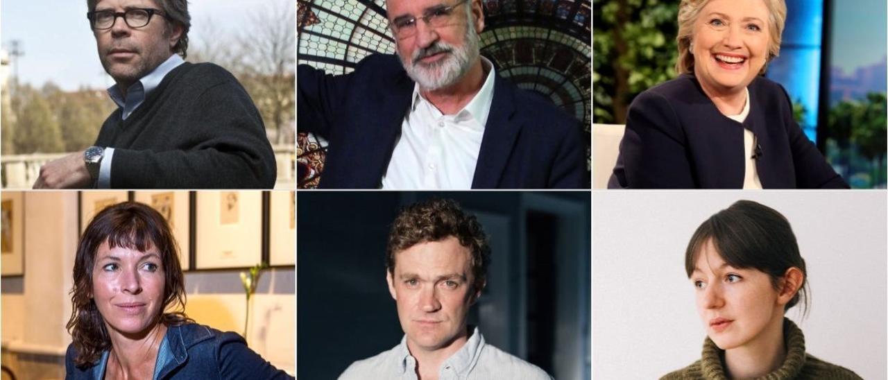 Jonathan Franzen, Fernando Aramburu, Hillary Clinton, Rachel Cusk, Patrick Radden Keeffe y Sally Rooney.