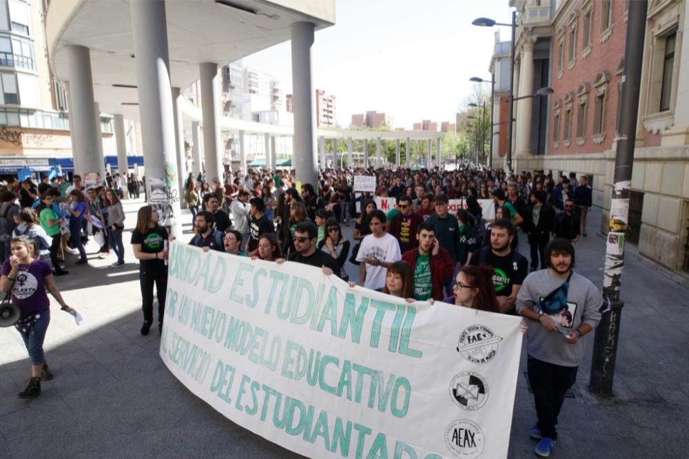 Manifestación en Murcia contra la Lomce