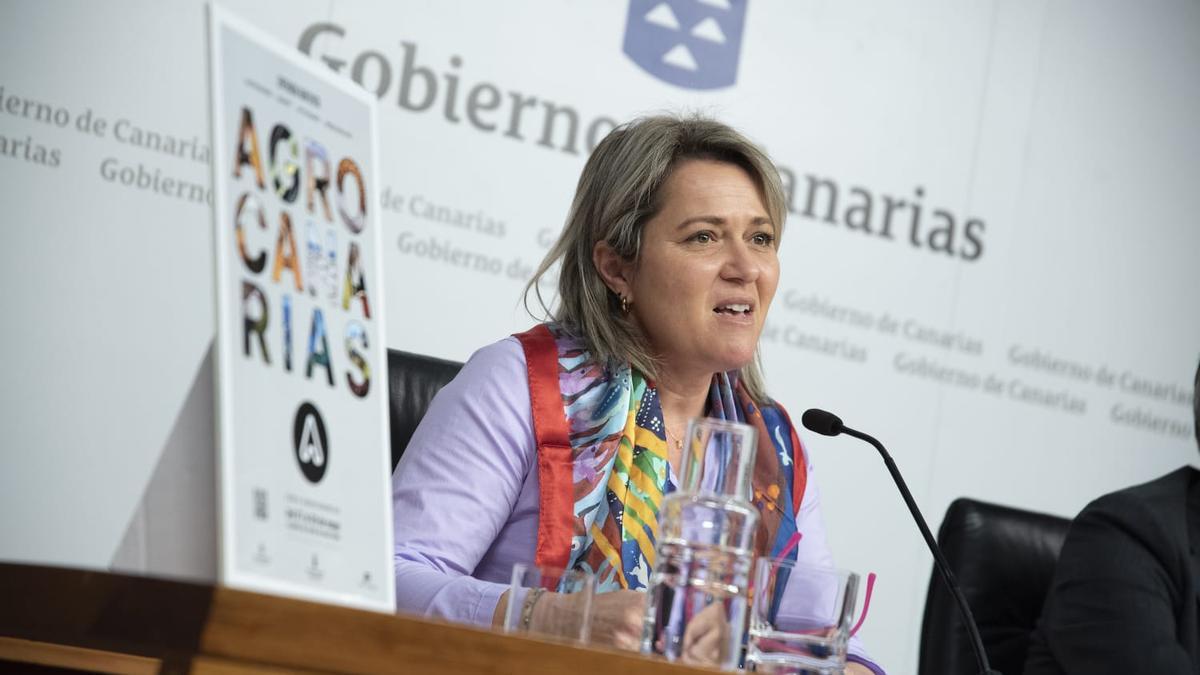 La consejera de Agricultura, Ganadería y Pesca del Gobierno de Canarias, Alicia Vanoostende.