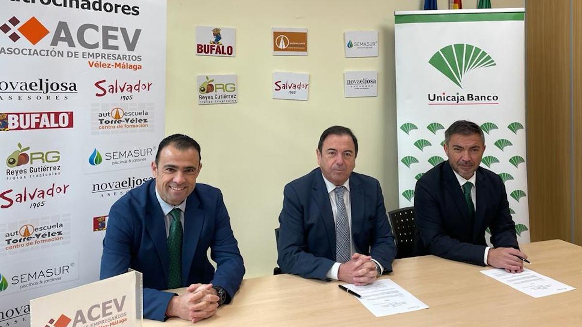 La ACEV se ha adherido al convenio que el pasado mes de julio suscribieron Unicaja Banco y la Confederación de Empresarios de Málaga (CEM) para respaldar al sector empresarial de la provincia.
