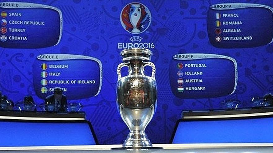 El trofeo de la Eurocopa.