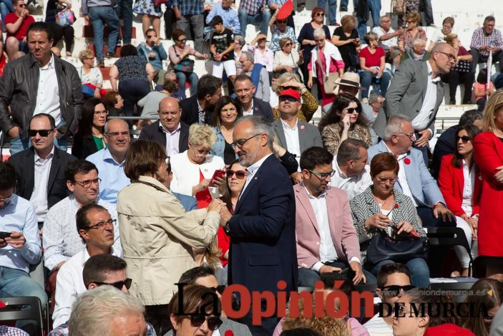 Pedro Sánchez en un acto de campaña del PSOE en Calasparra