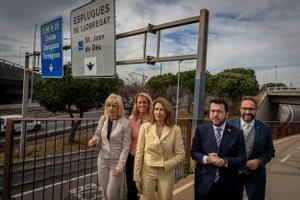 Aragonès i la ministra de Transport inauguren les obres del carril bus d’entrada a Barcelona per la B-23