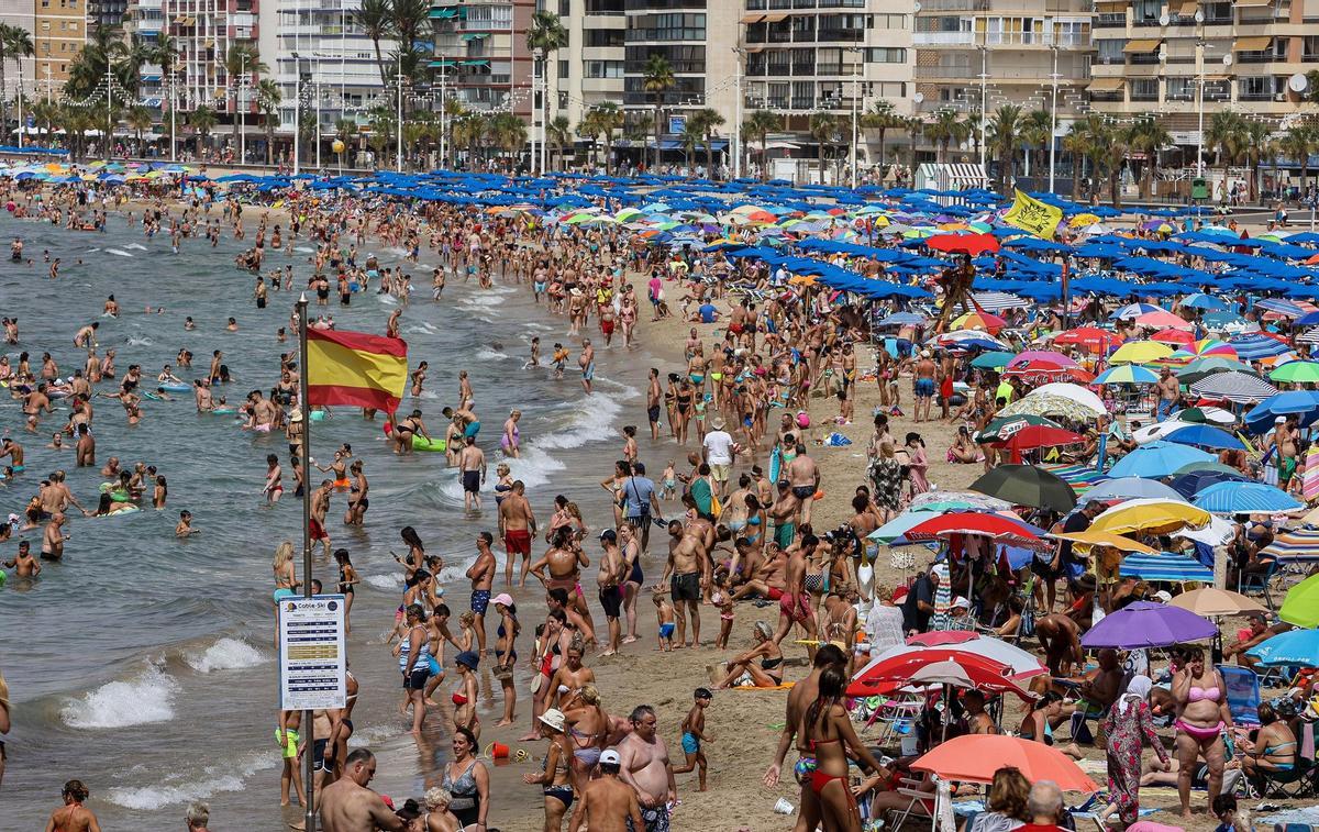 Playa de Levante, en Benidorm (Alicante).