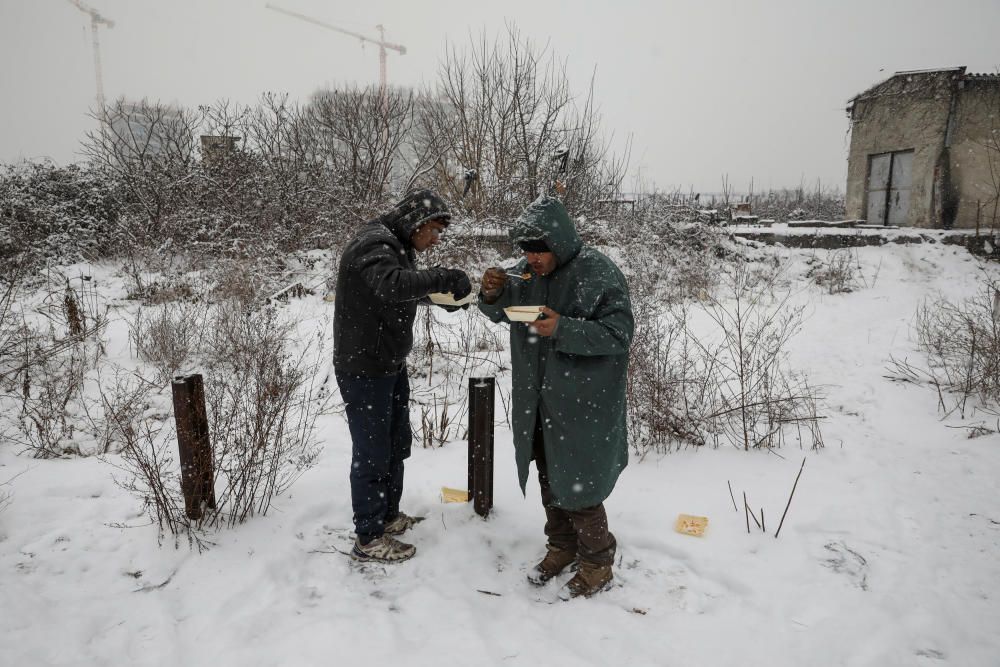 Inmigrantes, atrapados a menos 20 grados