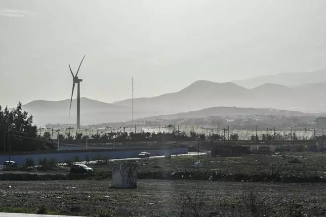 Tiempo con calima en el sureste de Gran Canaria (25/01/24)