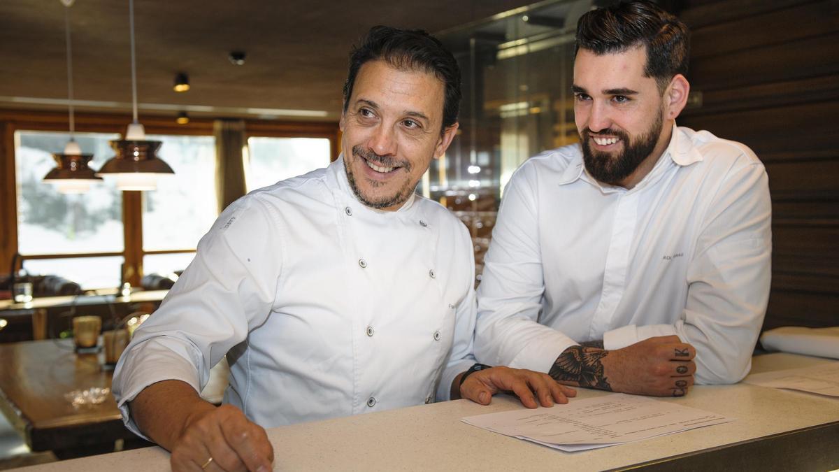 Francis Paniego y Jordi Grau en el restaurante Ibaya, en Andorra.