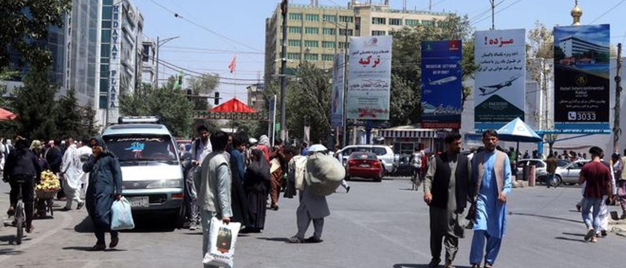 Población afgana en Kabul.