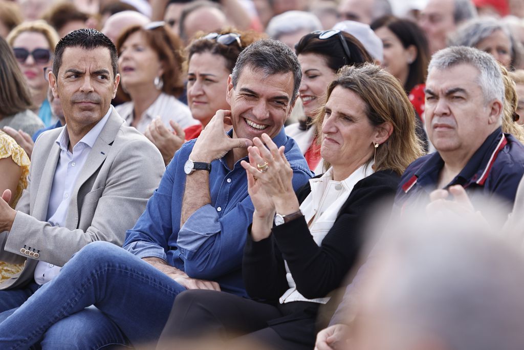 Visita de Pedro Sánchez en Los Alcázares