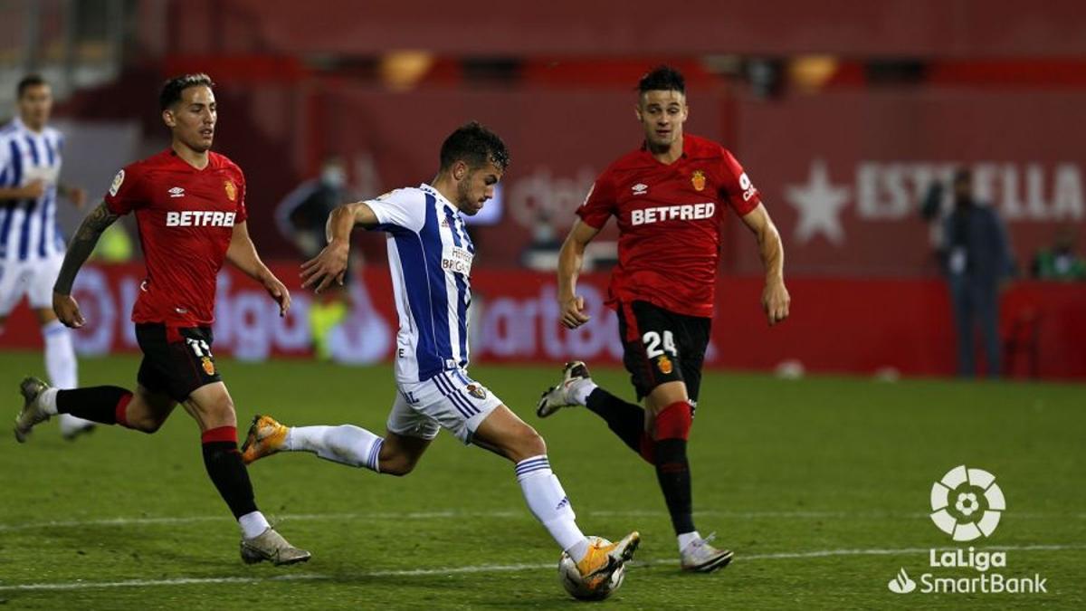 Imagen del encuentro de la primera vuelta entre Mallorca y Ponferradina.