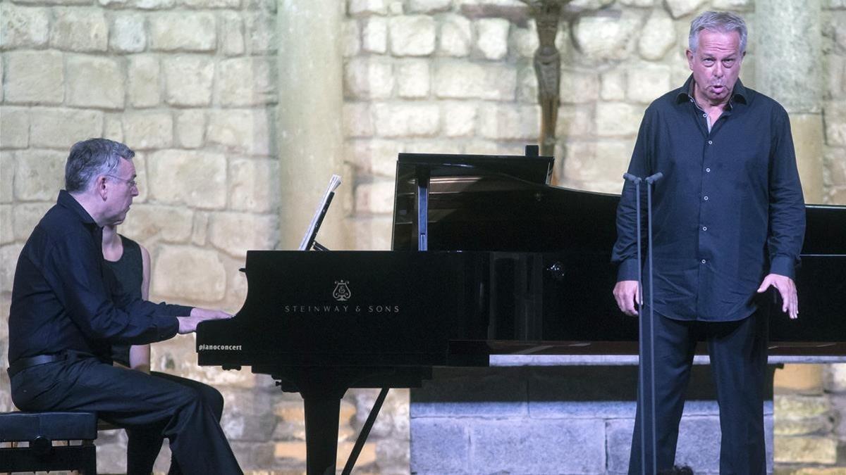 Christoph Pregardien y el pianista Malcolm Martineau, en la Subertiada de Vilabertran.