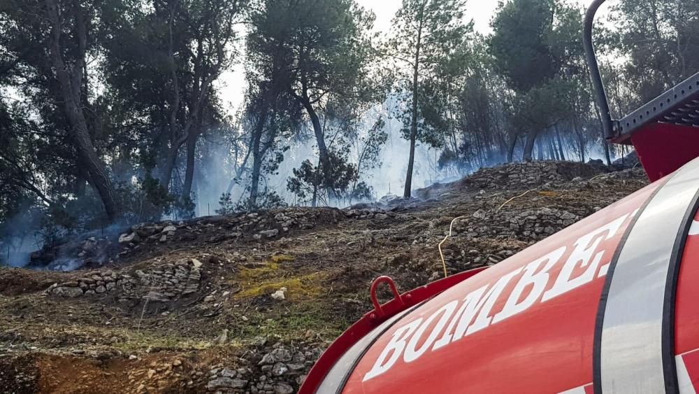 Incendio forestal en Sant Antoni