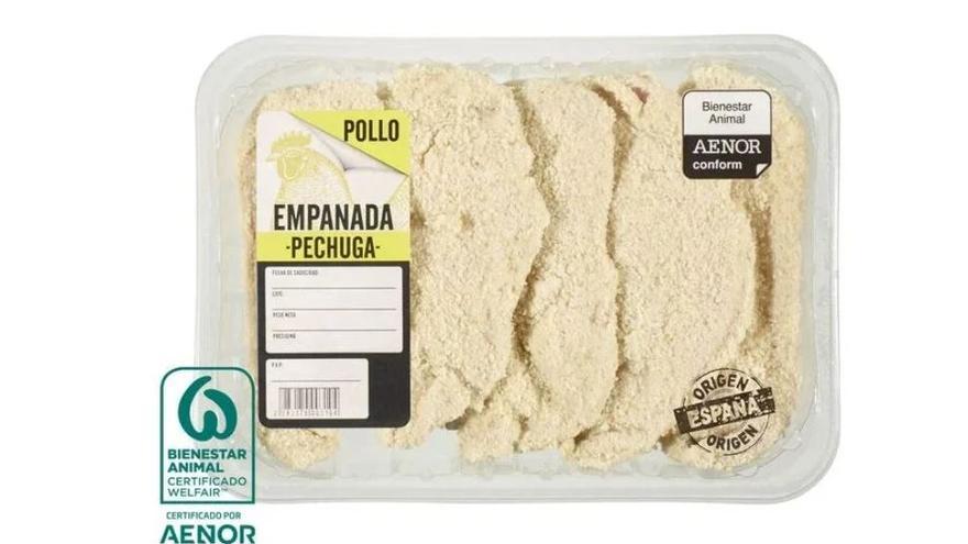 Pechuga de pollo empanada de LIDL