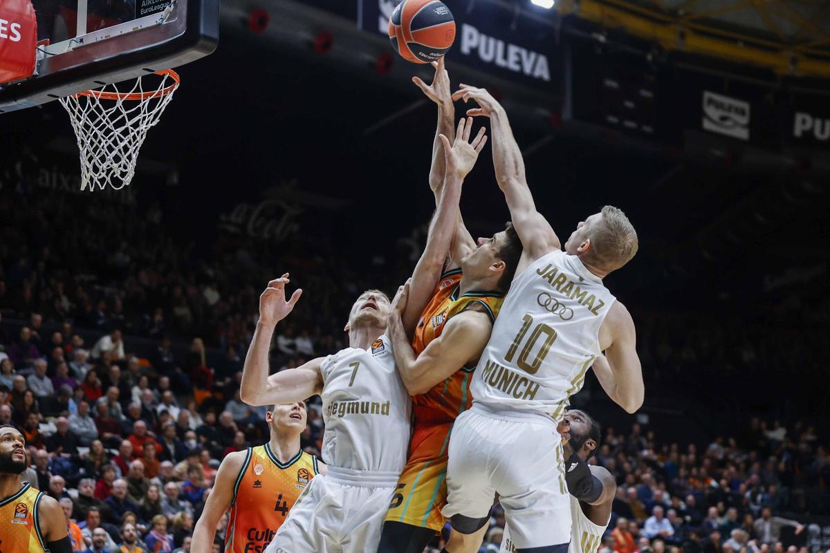 Victoria de Valencia Basket ante el Bayern de Munich
