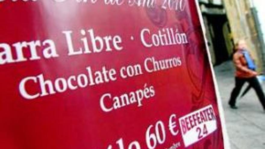 Crece el número de locales que acogerán cotillones hoy