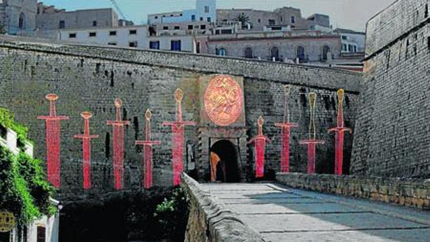 Recreación de una de las imágenes que se proyectarán sobre la muralla.