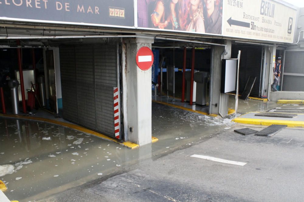 Efectes del temporal al passeig de Blanes