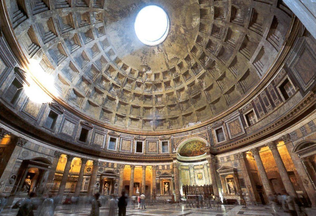 Interior del Panteón, en Roma. 