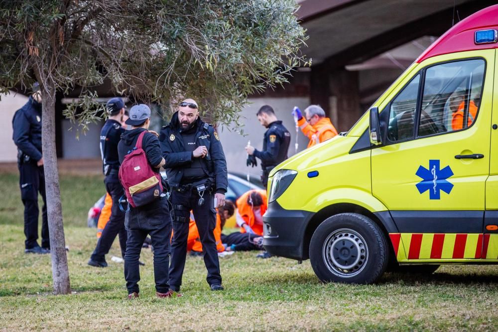 Herido grave un joven haciendo 'parkour' en València