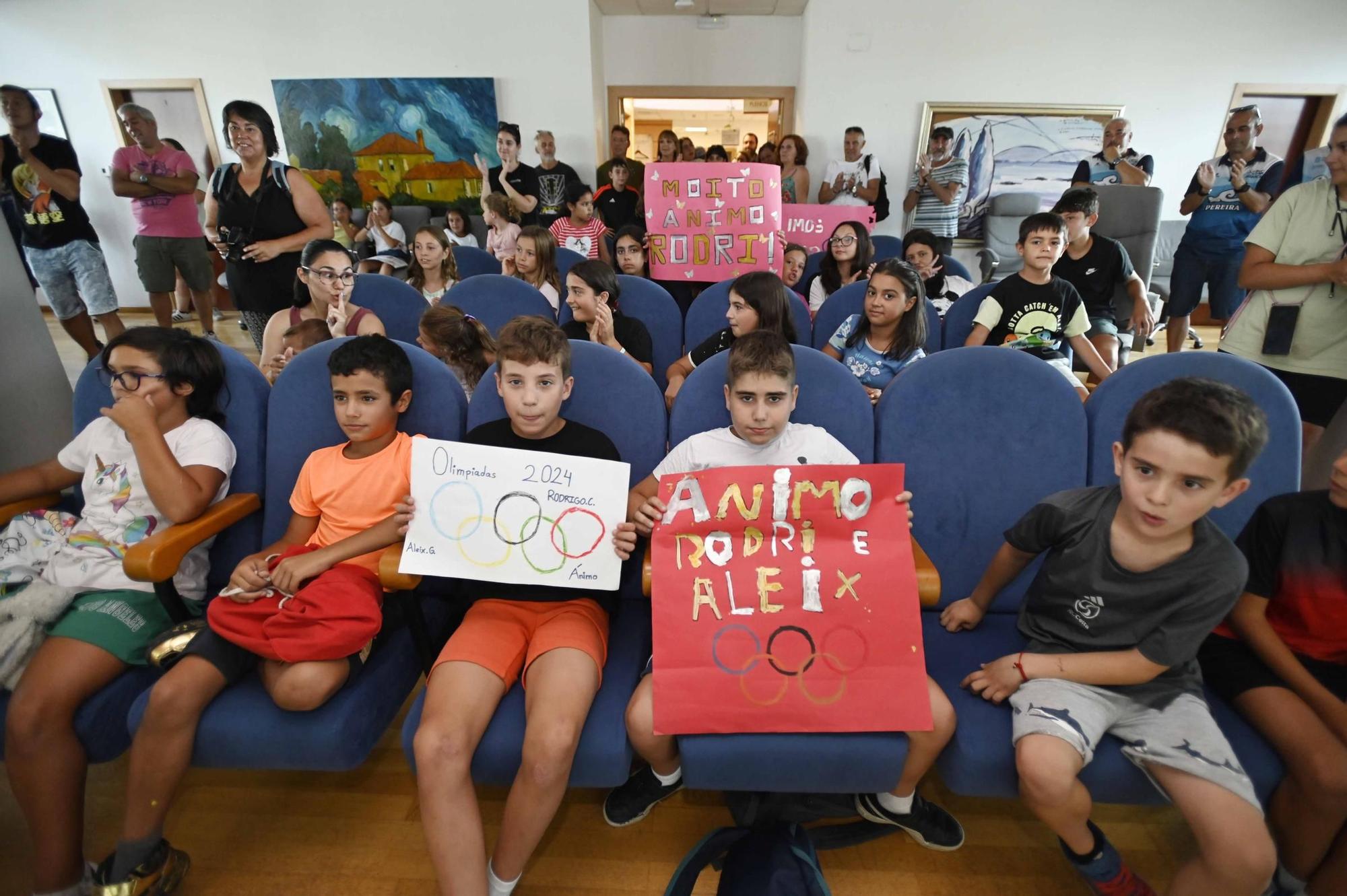 Moaña recibe entre aplausos a su olímpico Rodrigo Conde