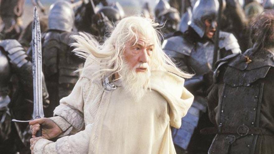 El actor Ian McKellen como Gandalf.