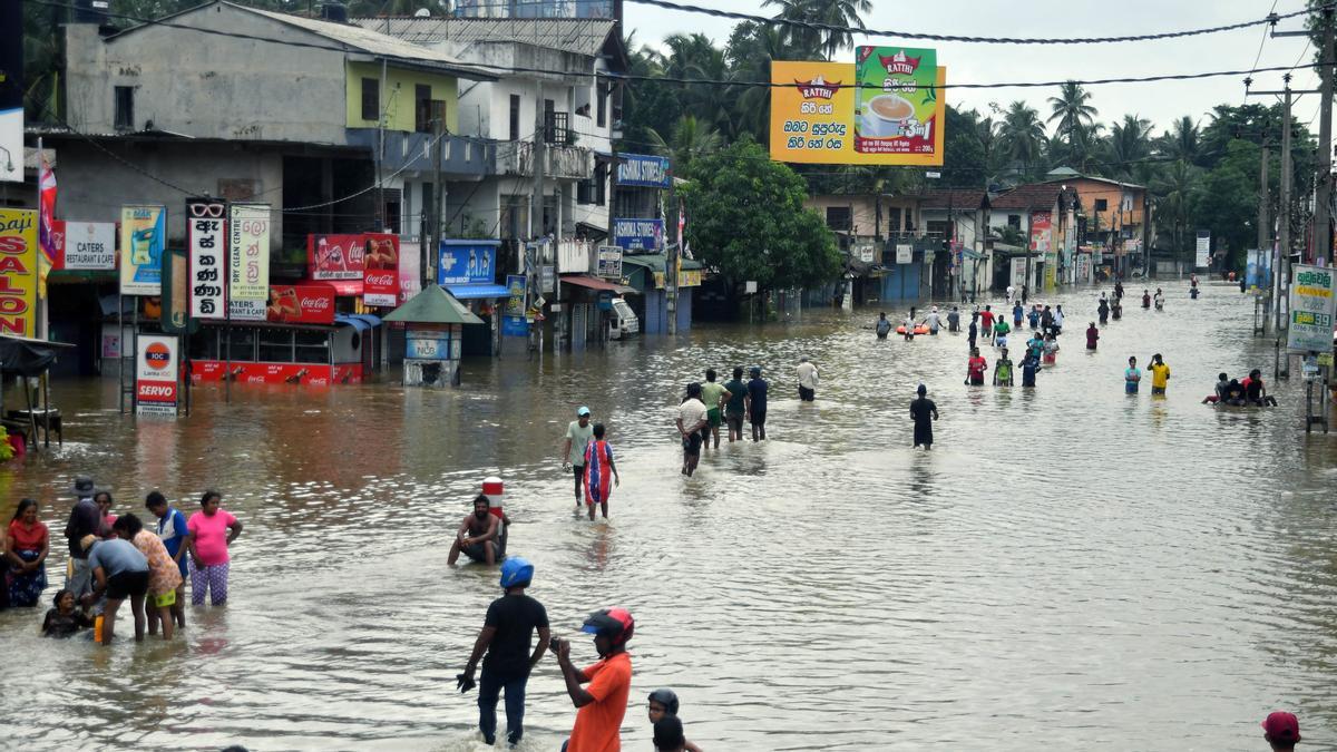 Inundaciones en Sri Lanka.
