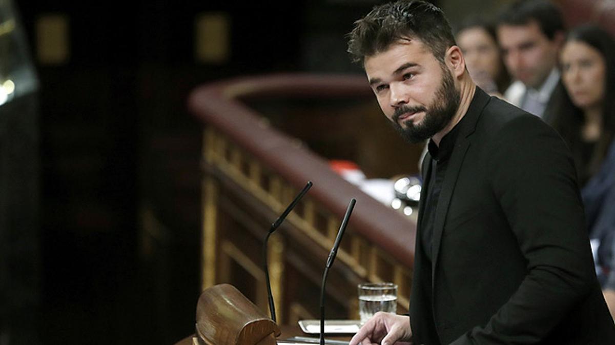 Dur discurs de Gabriel Rufián contra el PSOE en la investidura de Rajoy.