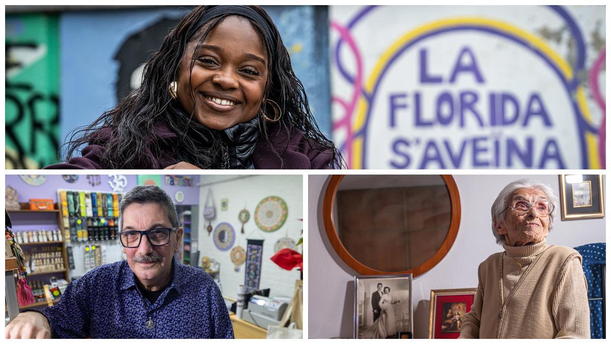 Estela Alais, Jaume Llagostera y Máxima Cercadillo; vecinos de L'Hospitalet de Llobregat