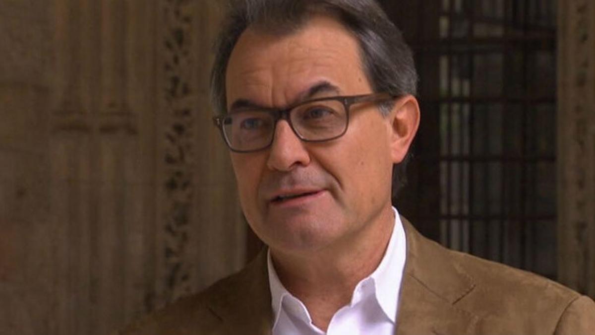 Artur Mas, en la entrevista en el 'Telenotícies Migdia' de TV-3.