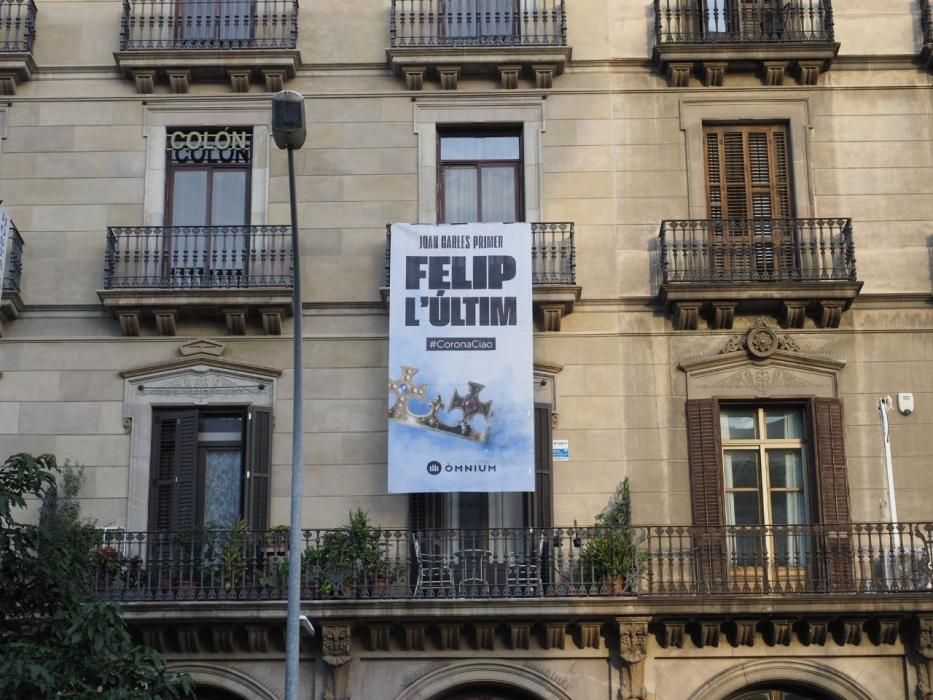 Manifestacions a Barcelona contra la visita del rei Felip VI