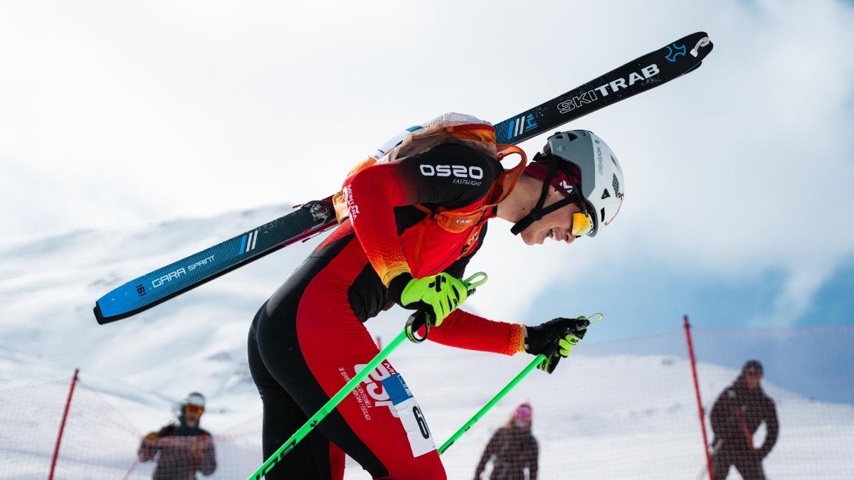 Oriol Cardona, durante la prueba de relevos