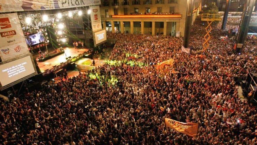 El consistorio valora limitar el aforo de la plaza del Pilar a 54.000 personas