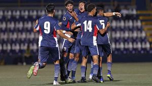 Los jugadores de la selección de Cuba sub-20 que lgoraron la clasificación para el Mundial.