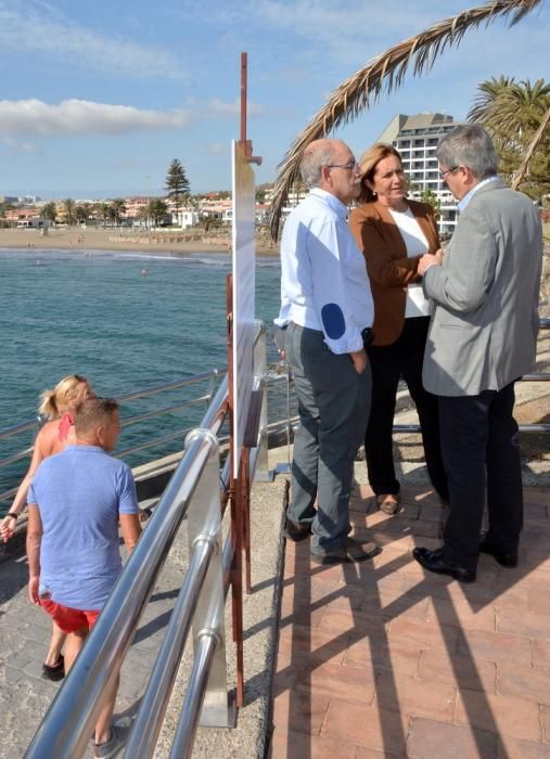 Inicio de las obras del paseo marítimo que unirá las playas de San Agustín con la de Las Burras.