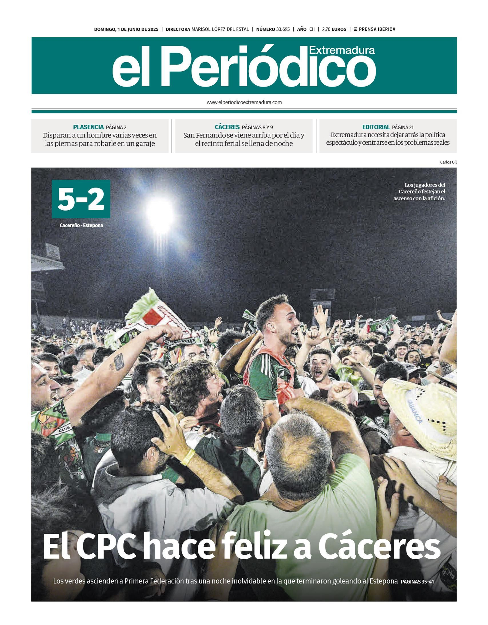 Consulta la portada correspondiente al día 1 de junio de 2025
