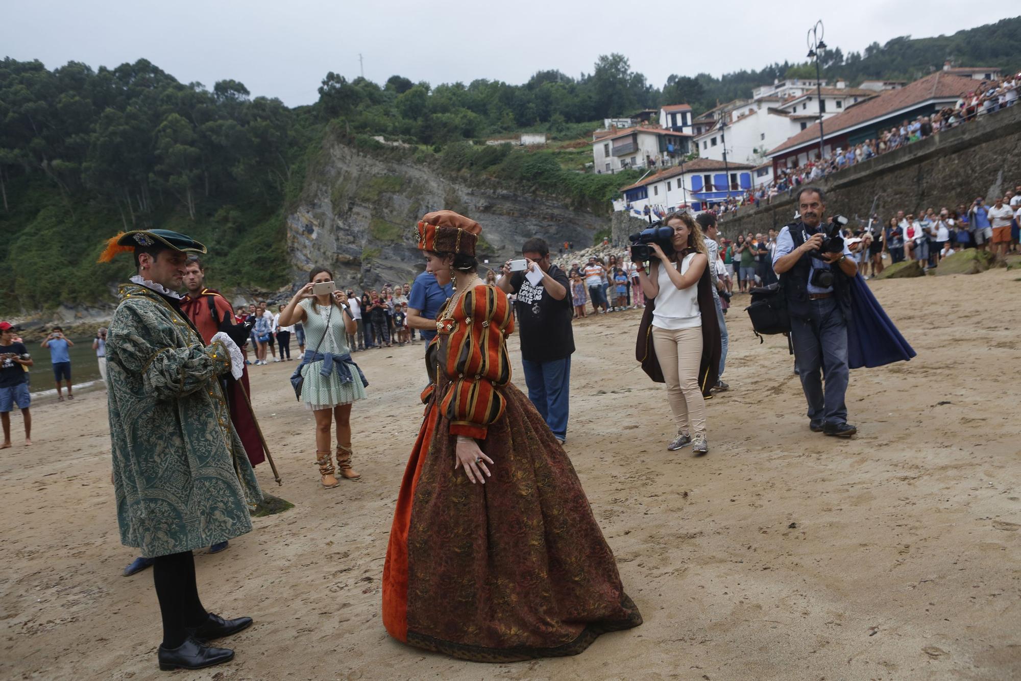 El desembarco de Carlos V en Tazones, así es la gran recreación histórica de Villaviciosa