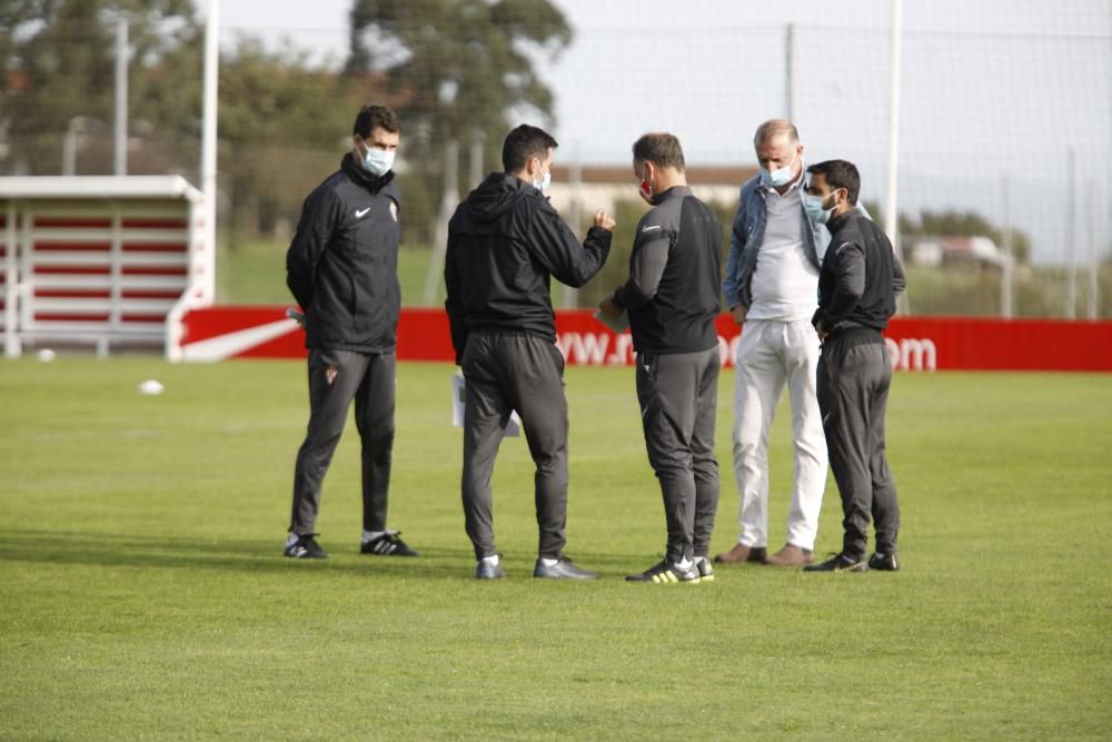 Entrenamiento del Sporting en Mareo.